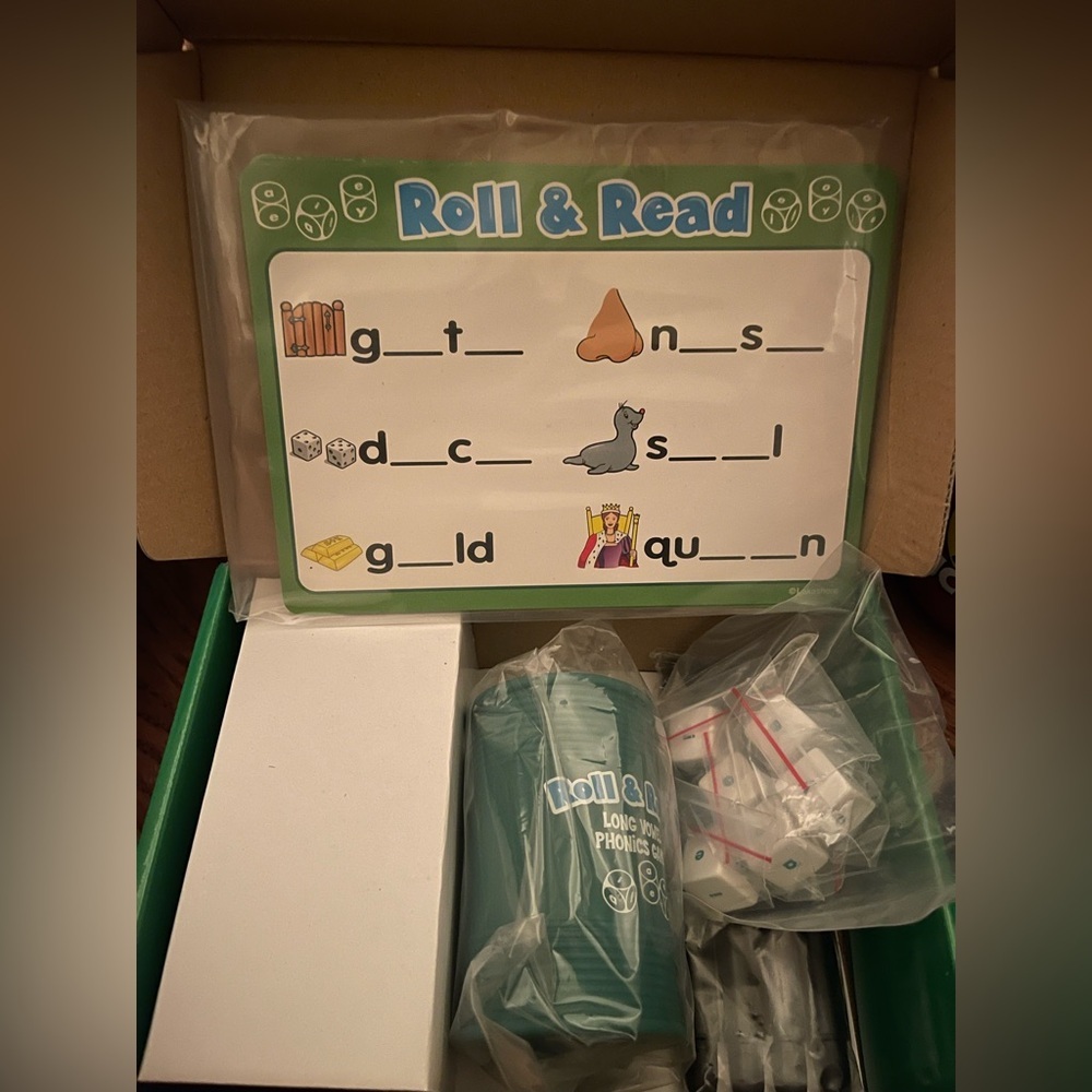 Lakeshore Learning Roll & Read Long Vowel Phonics Game NEW AGE 6+
